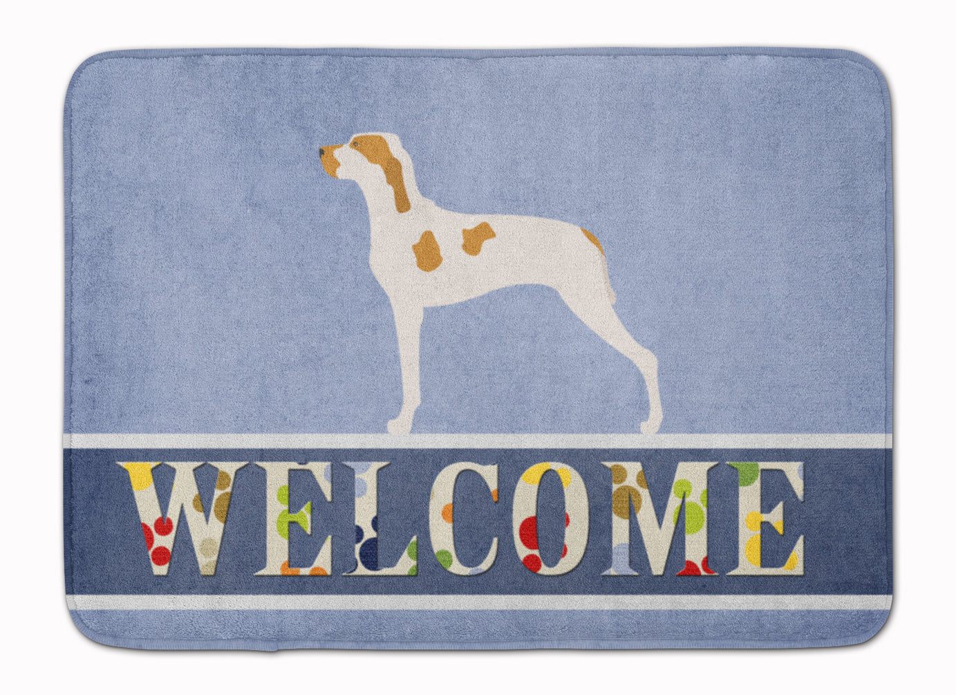 Ariege Pointer Welcome Memory Foam Kitchen Mat Machine Washable Anti-Fatigue Cushion Comfort Bath or Kitchen Rug