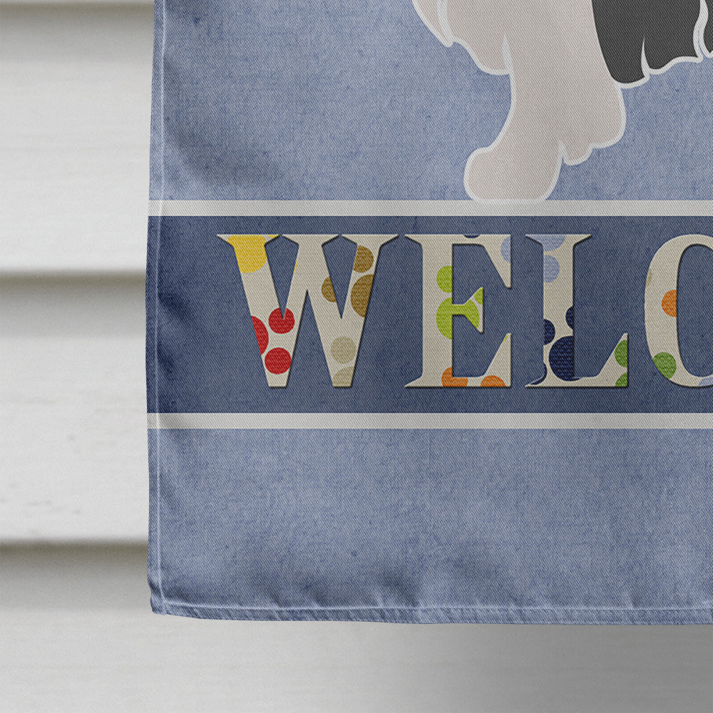 English Springer Spaniel Welcome House Flag 28x40 Porch Sleeve Pole Decorative Outside Yard Banner Artwork Wall Hanging, Polyester