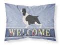 English Springer Spaniel Welcome Standard Pillowcase Lightweight Super Soft Easy Care Decorative Artwork Pillowcase, Standard