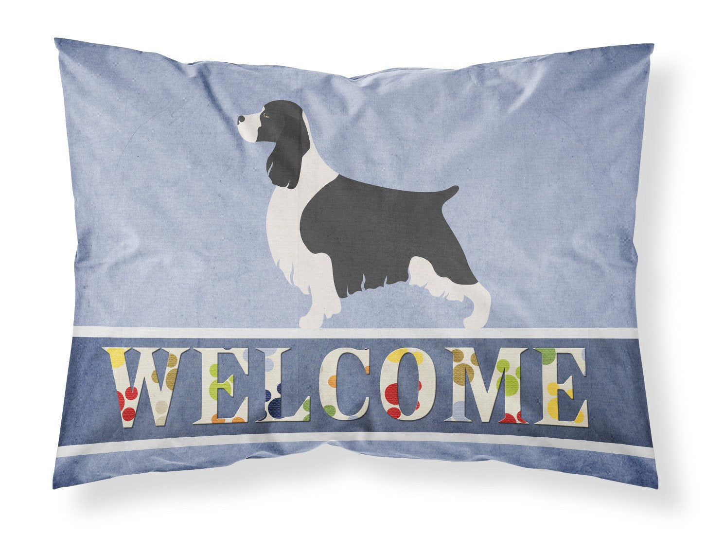 English Springer Spaniel Welcome Standard Pillowcase Lightweight Super Soft Easy Care Decorative Artwork Pillowcase, Standard