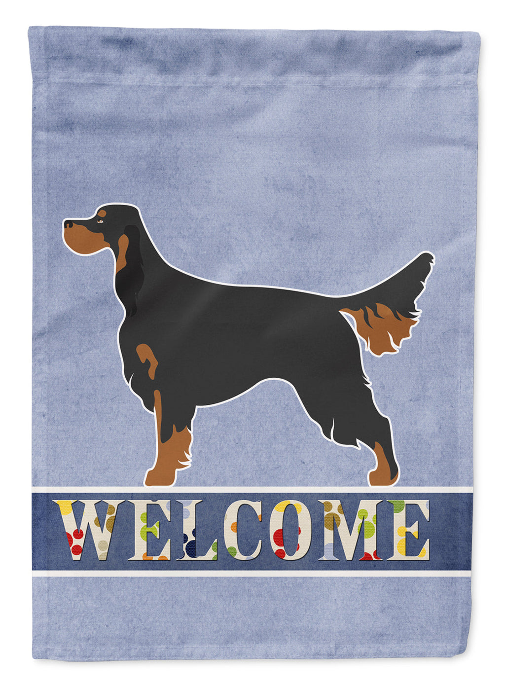 Gordon Setter Welcome House Flag 28x40 Porch Sleeve Pole Decorative Outside Yard Banner Artwork Wall Hanging, Polyester