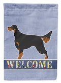 Gordon Setter Welcome House Flag 28x40 Porch Sleeve Pole Decorative Outside Yard Banner Artwork Wall Hanging, Polyester