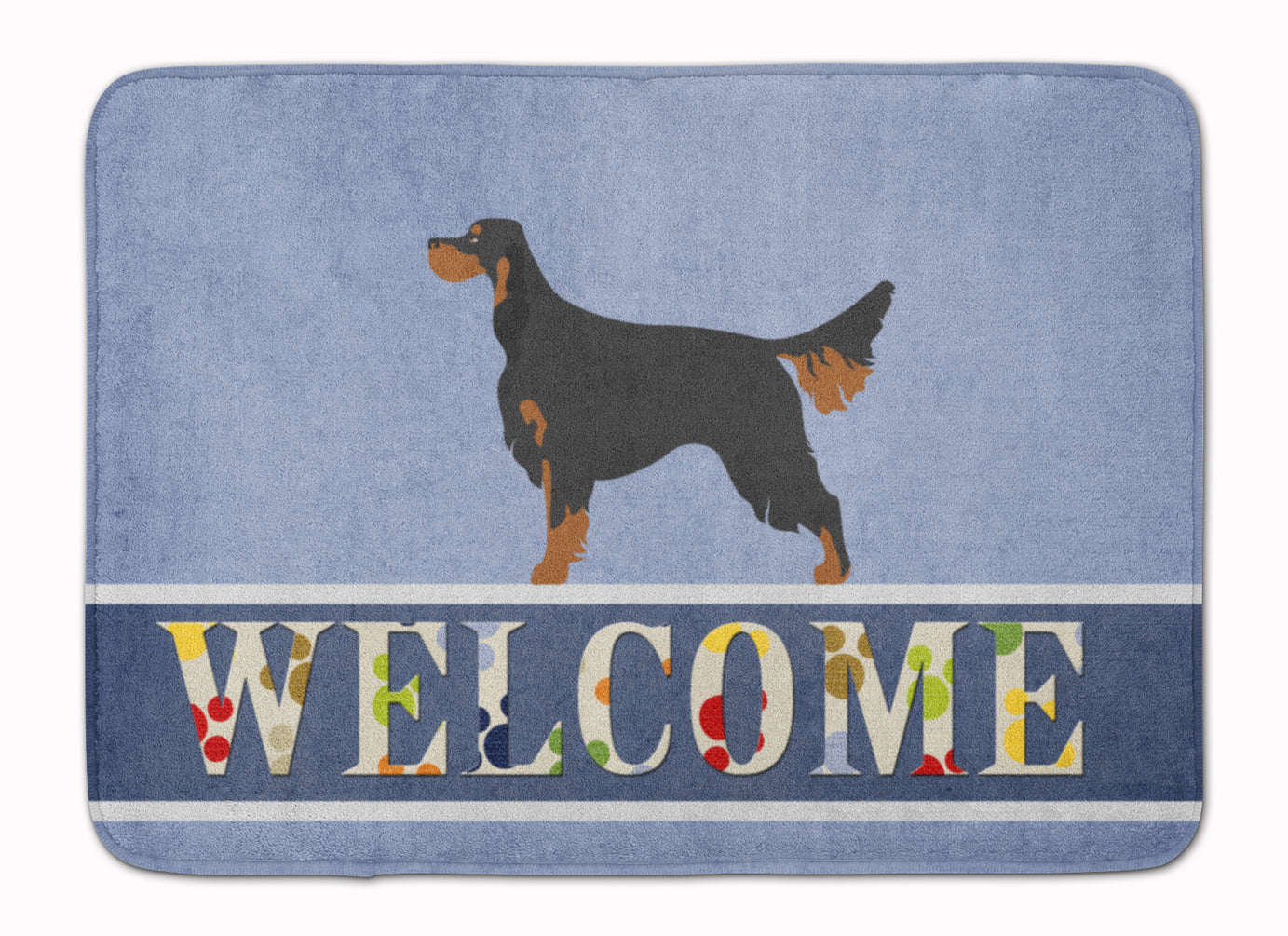 Gordon Setter Welcome Memory Foam Kitchen Mat Machine Washable Anti-Fatigue Cushion Comfort Bath or Kitchen Rug