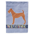 Irish Terrier Welcome House Flag 28x40 Porch Sleeve Pole Decorative Outside Yard Banner Artwork Wall Hanging, Polyester