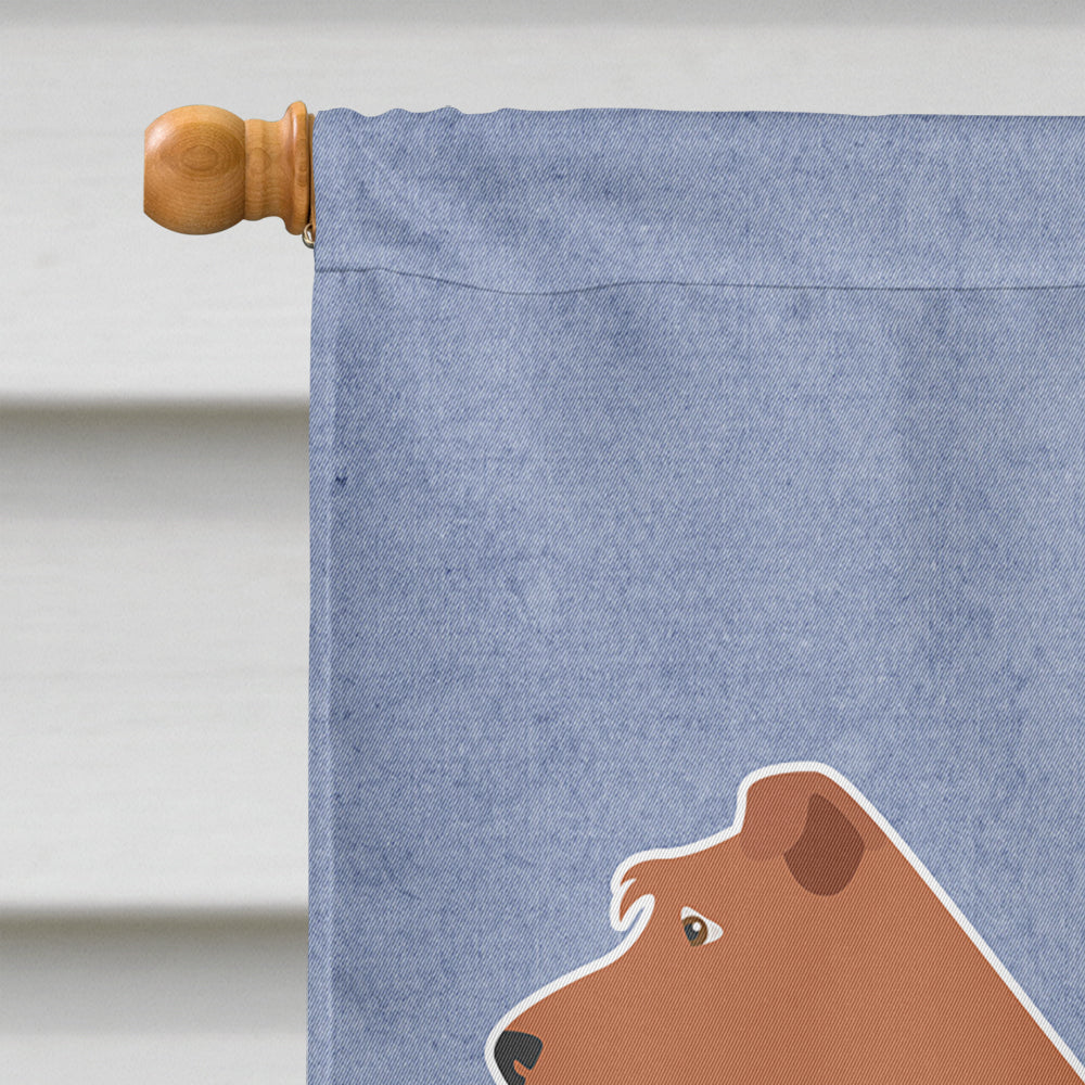 Irish Terrier Welcome House Flag 28x40 Porch Sleeve Pole Decorative Outside Yard Banner Artwork Wall Hanging, Polyester