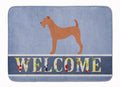 Irish Terrier Welcome Memory Foam Kitchen Mat Machine Washable Anti-Fatigue Cushion Comfort Bath or Kitchen Rug