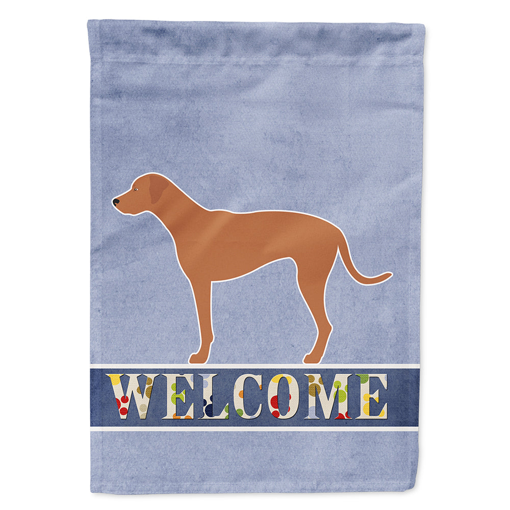 Rhodesian Ridgeback Welcome House Flag 28x40 Porch Sleeve Pole Decorative Outside Yard Banner Artwork Wall Hanging, Polyester