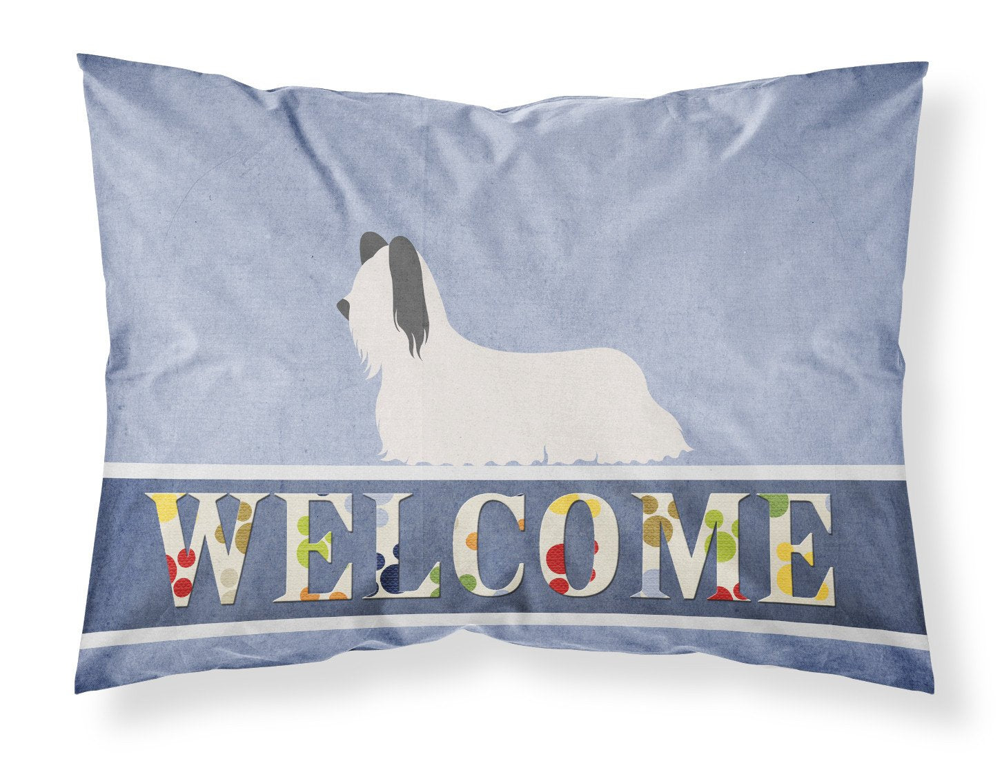 Skye Terrier Welcome Standard Pillowcase Lightweight Super Soft Easy Care Decorative Artwork Pillowcase, Standard