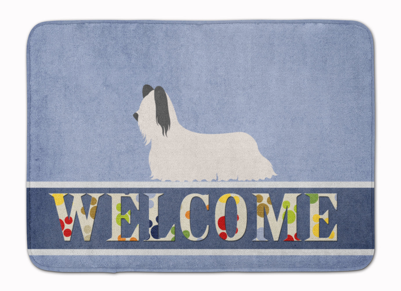 Skye Terrier Welcome Memory Foam Kitchen Mat Machine Washable Anti-Fatigue Cushion Comfort Bath or Kitchen Rug