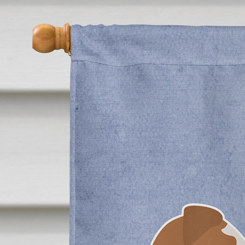Smooth Fox Terrier Welcome House Flag 28x40 Porch Sleeve Pole Decorative Outside Yard Banner Artwork Wall Hanging, Polyester