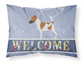 Smooth Fox Terrier Welcome Standard Pillowcase Lightweight Super Soft Easy Care Decorative Artwork Pillowcase, Standard