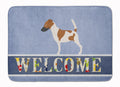 Smooth Fox Terrier Welcome Memory Foam Kitchen Mat Machine Washable Anti-Fatigue Cushion Comfort Bath or Kitchen Rug