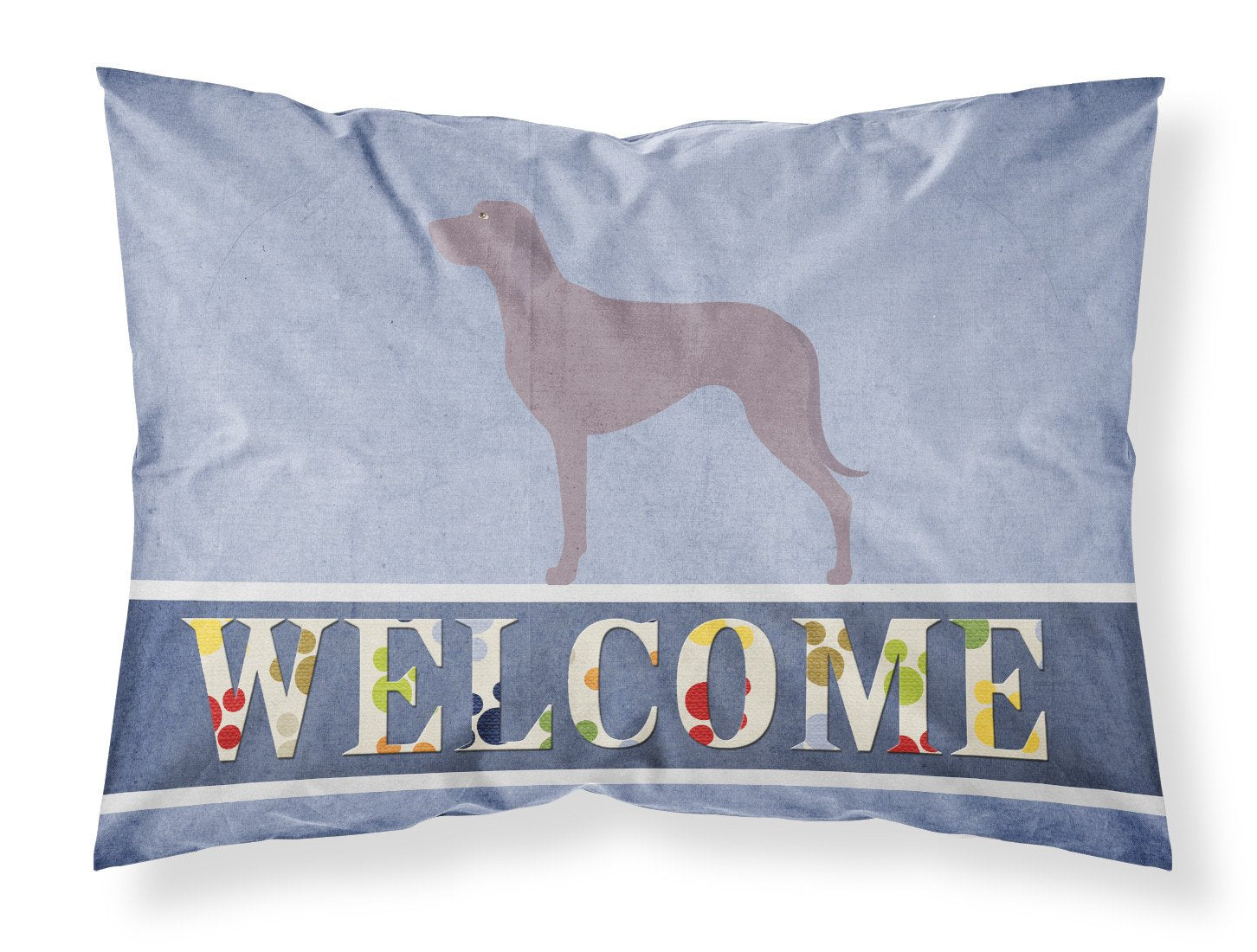Weimaraner Welcome Standard Pillowcase Lightweight Super Soft Easy Care Decorative Artwork Pillowcase, Standard