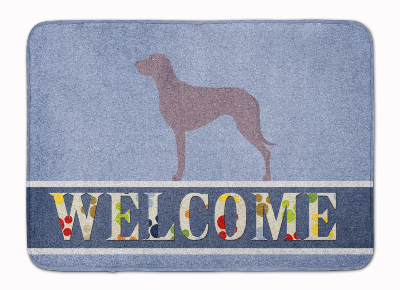Weimaraner Welcome Memory Foam Kitchen Mat Machine Washable Anti-Fatigue Cushion Comfort Bath or Kitchen Rug