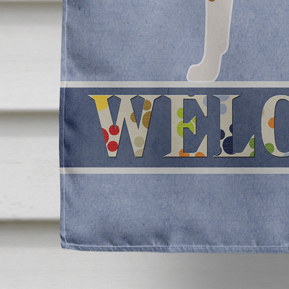 Hamiltonstövare Welcome House Flag 28x40 Porch Sleeve Pole Decorative Outside Yard Banner Artwork Wall Hanging, Polyester