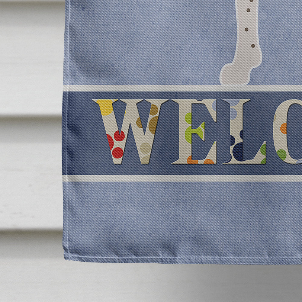German Shorthaired Pointer Welcome House Flag 28x40 Porch Sleeve Pole Decorative Outside Yard Banner Artwork Wall Hanging, Polyester