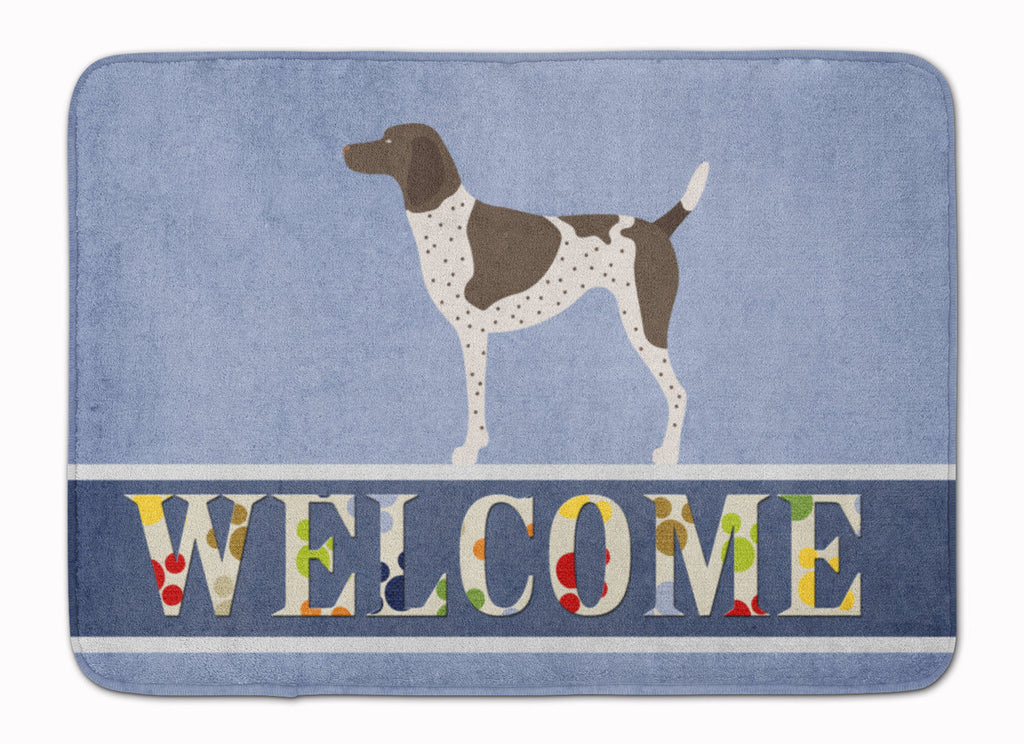 German Shorthaired Pointer Welcome Memory Foam Kitchen Mat Machine Washable Anti-Fatigue Cushion Comfort Bath or Kitchen Rug