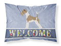 Wire Fox Terrier Welcome Standard Pillowcase Lightweight Super Soft Easy Care Decorative Artwork Pillowcase, Standard