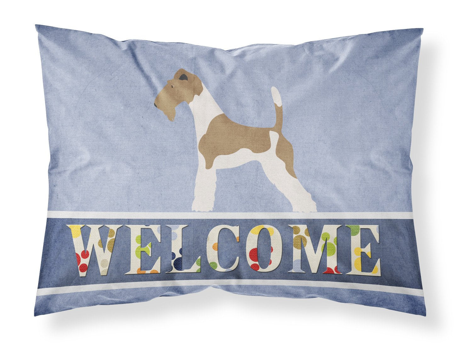 Wire Fox Terrier Welcome Standard Pillowcase Lightweight Super Soft Easy Care Decorative Artwork Pillowcase, Standard