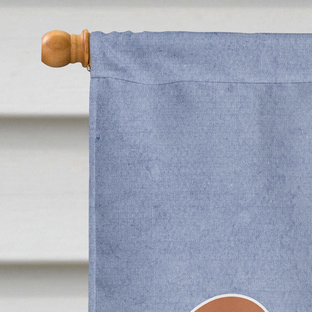 Bavarian Mountian Hound Welcome House Flag 28x40 Porch Sleeve Pole Decorative Outside Yard Banner Artwork Wall Hanging, Polyester
