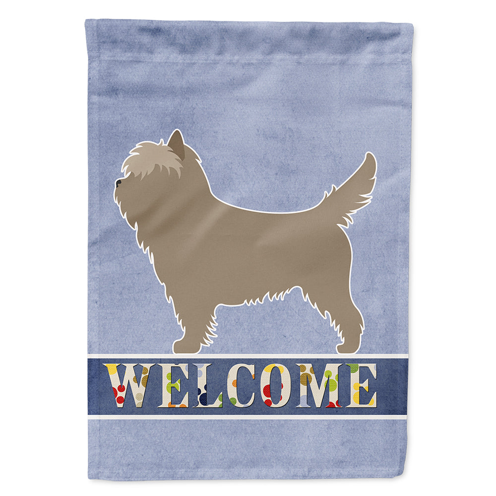 Cairn Terrier Welcome House Flag 28x40 Porch Sleeve Pole Decorative Outside Yard Banner Artwork Wall Hanging, Polyester