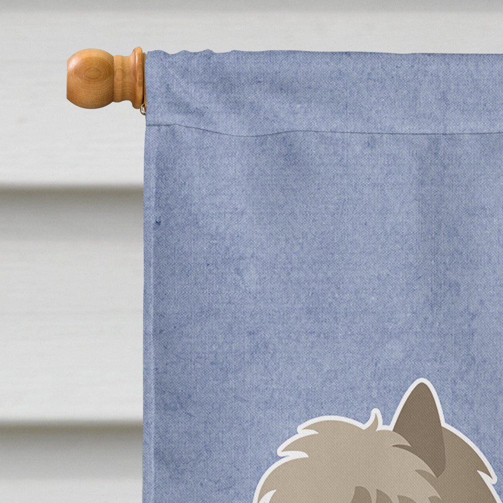 Cairn Terrier Welcome House Flag 28x40 Porch Sleeve Pole Decorative Outside Yard Banner Artwork Wall Hanging, Polyester