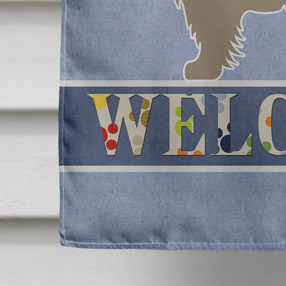 Cairn Terrier Welcome House Flag 28x40 Porch Sleeve Pole Decorative Outside Yard Banner Artwork Wall Hanging, Polyester