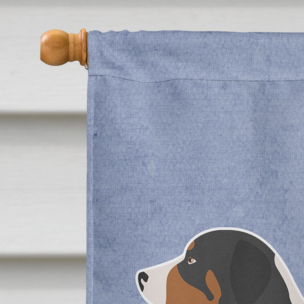 Appenzeller Sennenhund Welcome House Flag 28x40 Porch Sleeve Pole Decorative Outside Yard Banner Artwork Wall Hanging, Polyester