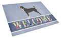 Appenzeller Sennenhund Welcome Cutting Board Tempered Glass Kitchen Cutting Surface, Heat Resistant Chopping, Non-Slip Feet, Food Prep & Serving