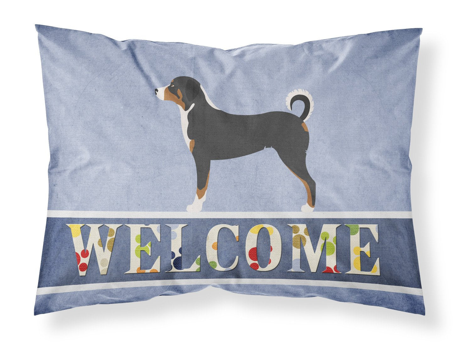 Appenzeller Sennenhund Welcome Standard Pillowcase Lightweight Super Soft Easy Care Decorative Artwork Pillowcase, Standard