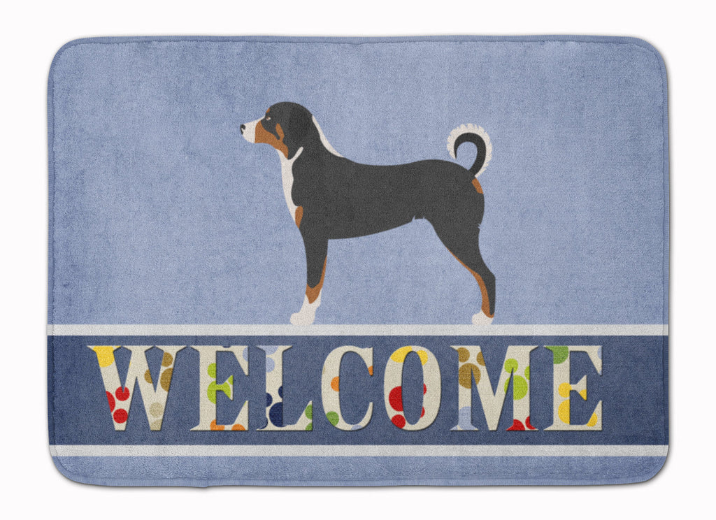 Appenzeller Sennenhund Welcome Memory Foam Kitchen Mat Machine Washable Anti-Fatigue Cushion Comfort Bath or Kitchen Rug