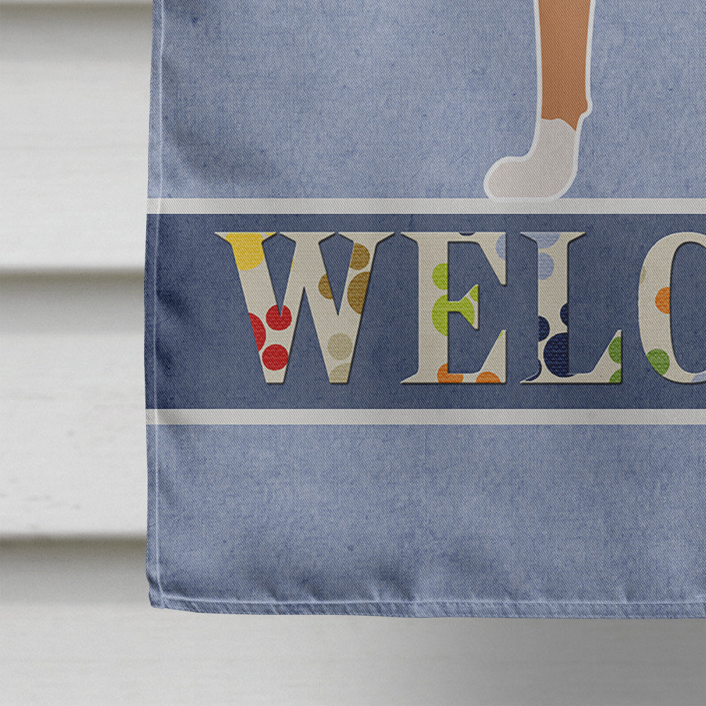 Australian Pinscher Welcome House Flag 28x40 Porch Sleeve Pole Decorative Outside Yard Banner Artwork Wall Hanging, Polyester