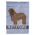 Bergamasco Shepherd Welcome House Flag 28x40 Porch Sleeve Pole Decorative Outside Yard Banner Artwork Wall Hanging, Polyester