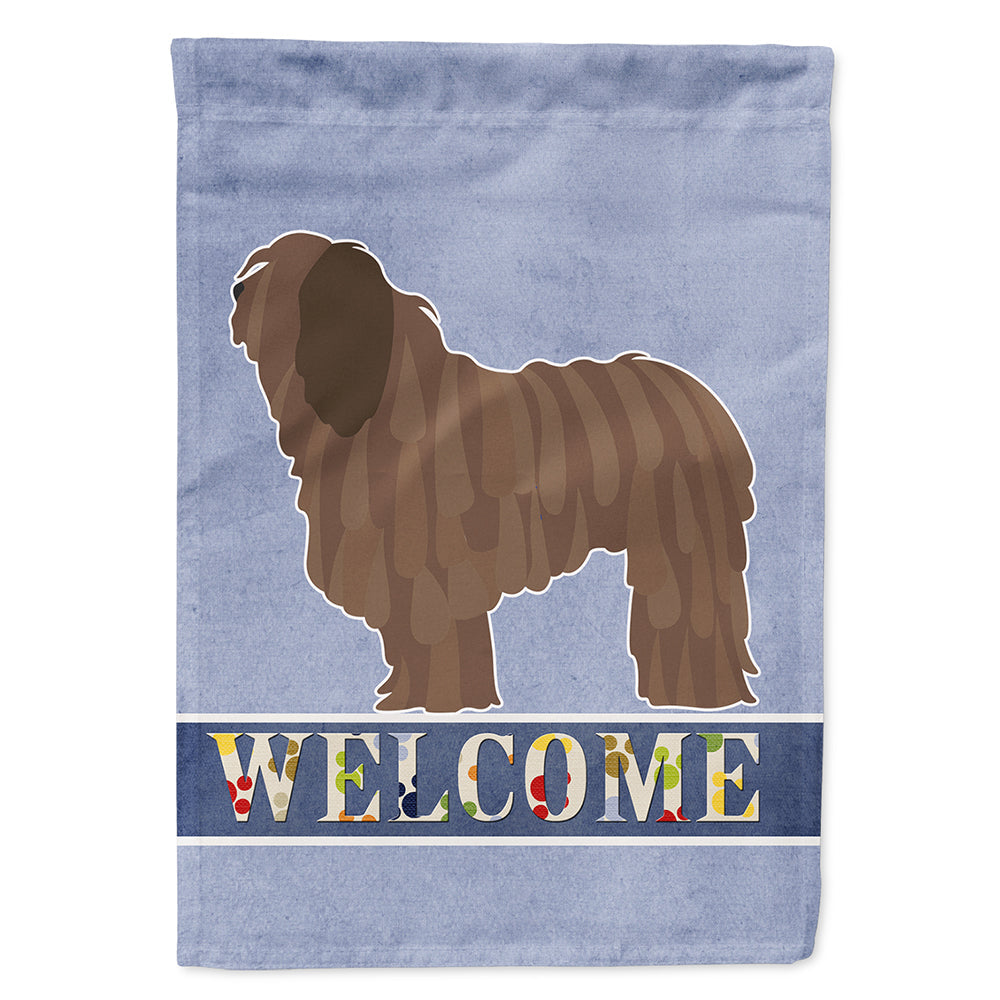 Bergamasco Shepherd Welcome House Flag 28x40 Porch Sleeve Pole Decorative Outside Yard Banner Artwork Wall Hanging, Polyester