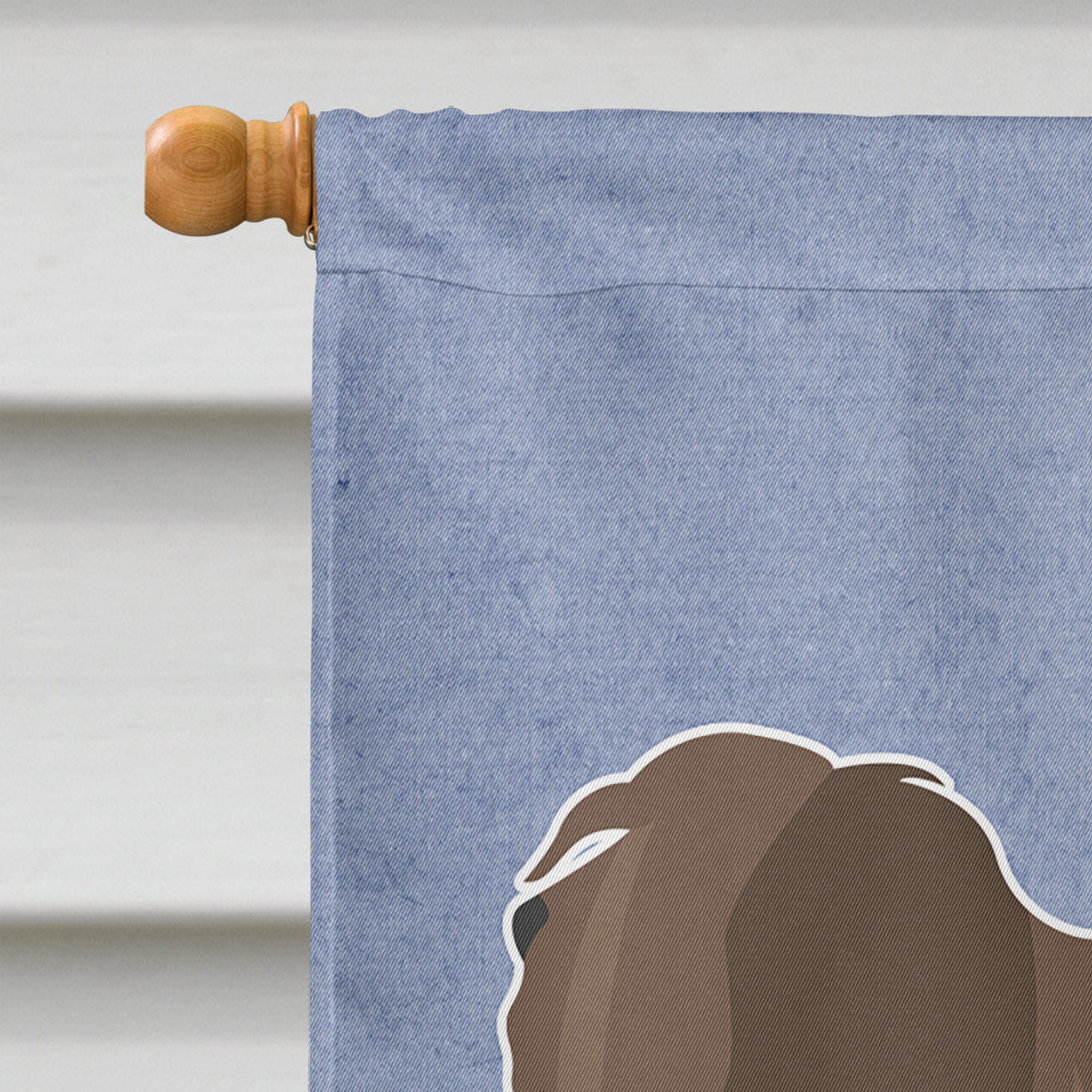 Bergamasco Shepherd Welcome House Flag 28x40 Porch Sleeve Pole Decorative Outside Yard Banner Artwork Wall Hanging, Polyester
