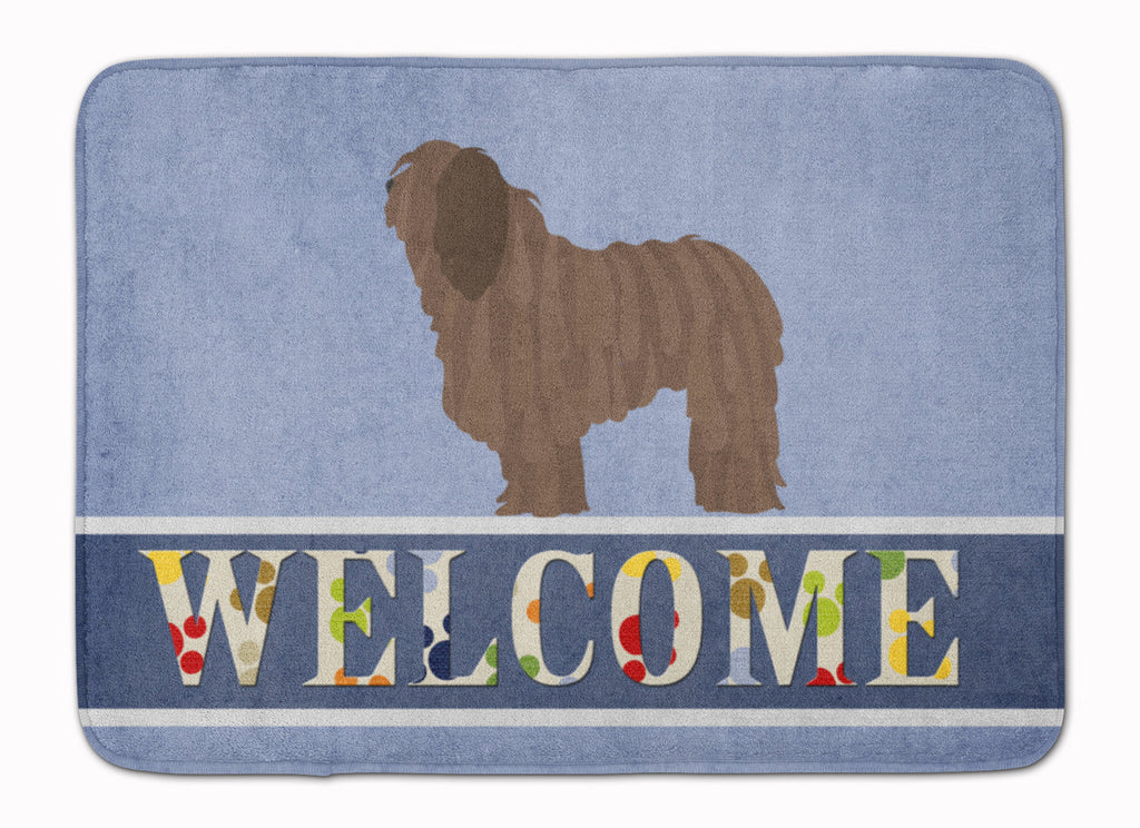 Bergamasco Shepherd Welcome Memory Foam Kitchen Mat Machine Washable Anti-Fatigue Cushion Comfort Bath or Kitchen Rug