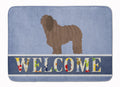 Bergamasco Shepherd Welcome Memory Foam Kitchen Mat Machine Washable Anti-Fatigue Cushion Comfort Bath or Kitchen Rug
