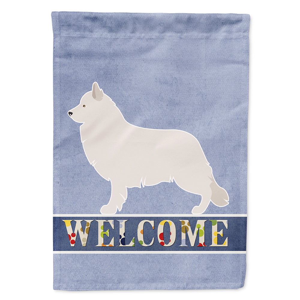 Berger Blanc Suisse Welcome House Flag 28x40 Porch Sleeve Pole Decorative Outside Yard Banner Artwork Wall Hanging, Polyester