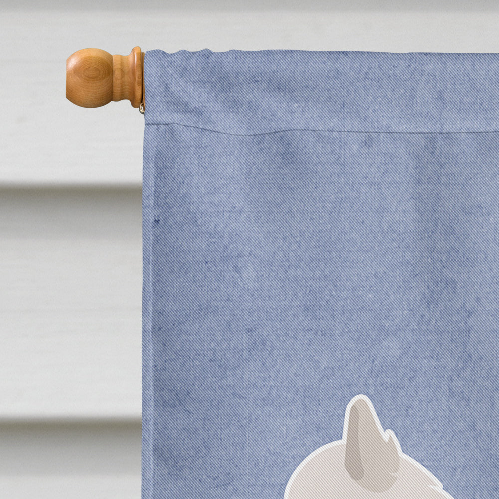 Berger Blanc Suisse Welcome House Flag 28x40 Porch Sleeve Pole Decorative Outside Yard Banner Artwork Wall Hanging, Polyester