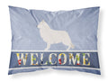 Berger Blanc Suisse Welcome Standard Pillowcase Lightweight Super Soft Easy Care Decorative Artwork Pillowcase, Standard