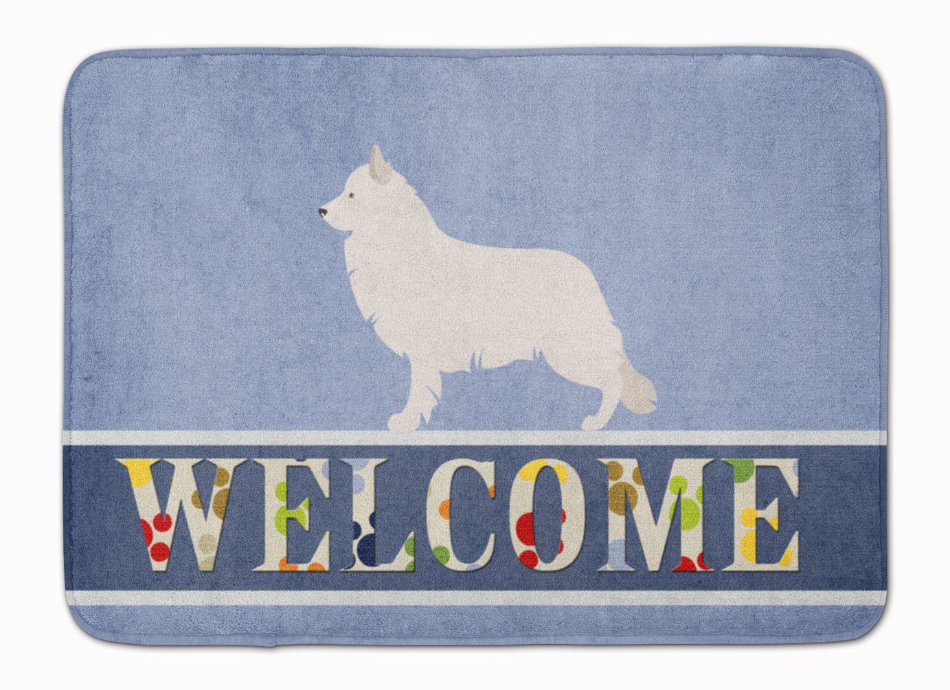 Berger Blanc Suisse Welcome Memory Foam Kitchen Mat Machine Washable Anti-Fatigue Cushion Comfort Bath or Kitchen Rug