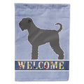 Black Russian Terrier Welcome House Flag 28x40 Porch Sleeve Pole Decorative Outside Yard Banner Artwork Wall Hanging, Polyester