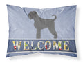 Black Russian Terrier Welcome Standard Pillowcase Lightweight Super Soft Easy Care Decorative Artwork Pillowcase, Standard