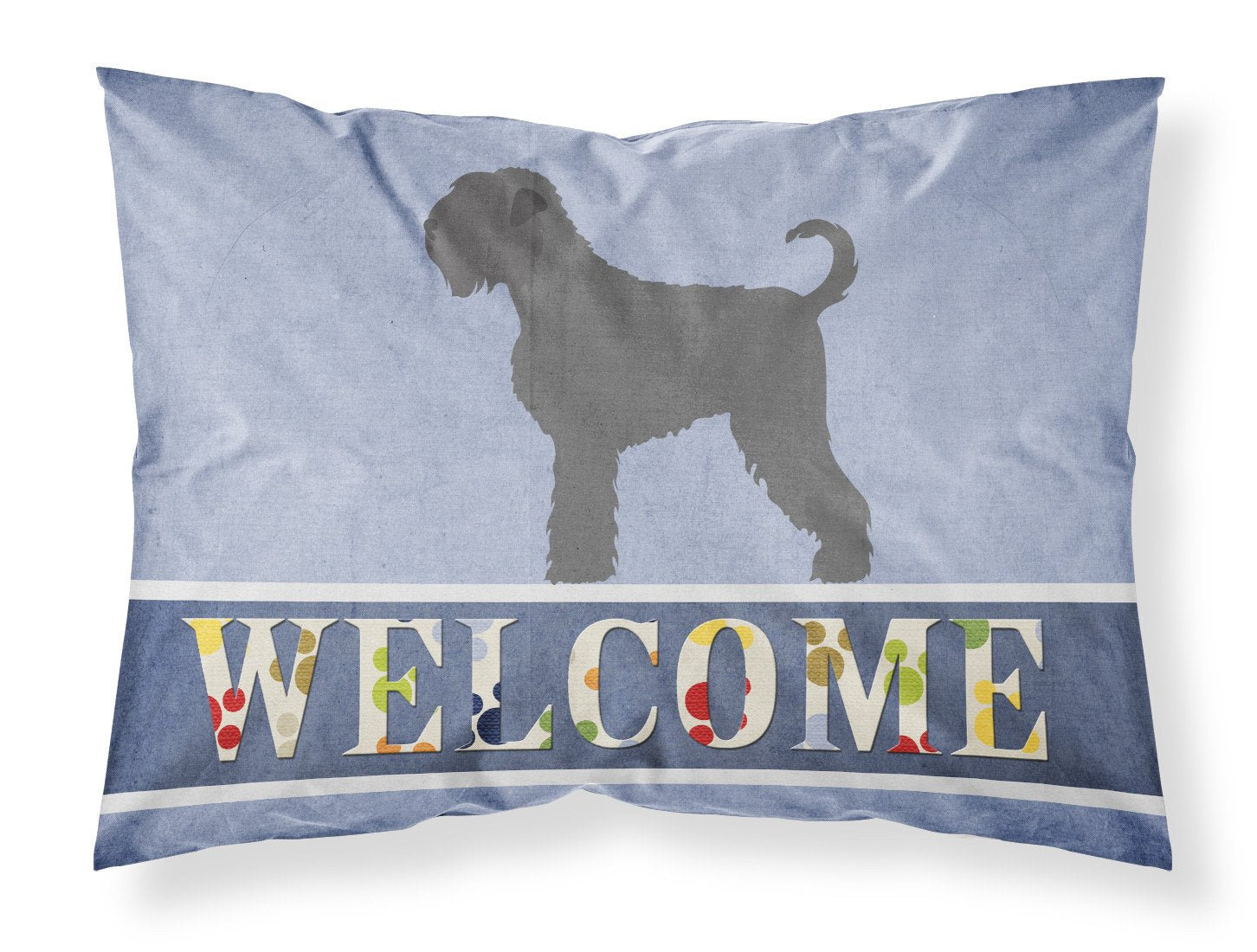 Black Russian Terrier Welcome Standard Pillowcase Lightweight Super Soft Easy Care Decorative Artwork Pillowcase, Standard
