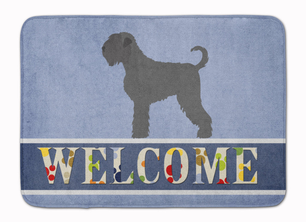 Black Russian Terrier Welcome Memory Foam Kitchen Mat Machine Washable Anti-Fatigue Cushion Comfort Bath or Kitchen Rug