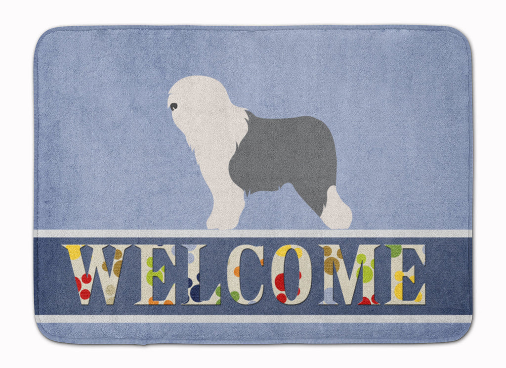Old English Sheepdog Bobtail Memory Foam Kitchen Mat Machine Washable Anti-Fatigue Cushion Comfort Bath or Kitchen Rug