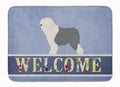 Old English Sheepdog Bobtail Memory Foam Kitchen Mat Machine Washable Anti-Fatigue Cushion Comfort Bath or Kitchen Rug