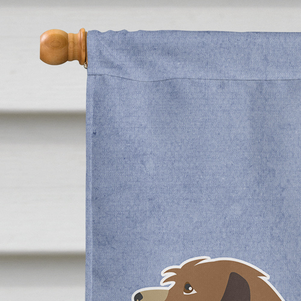 Catalan Sheepdog Welcome House Flag 28x40 Porch Sleeve Pole Decorative Outside Yard Banner Artwork Wall Hanging, Polyester