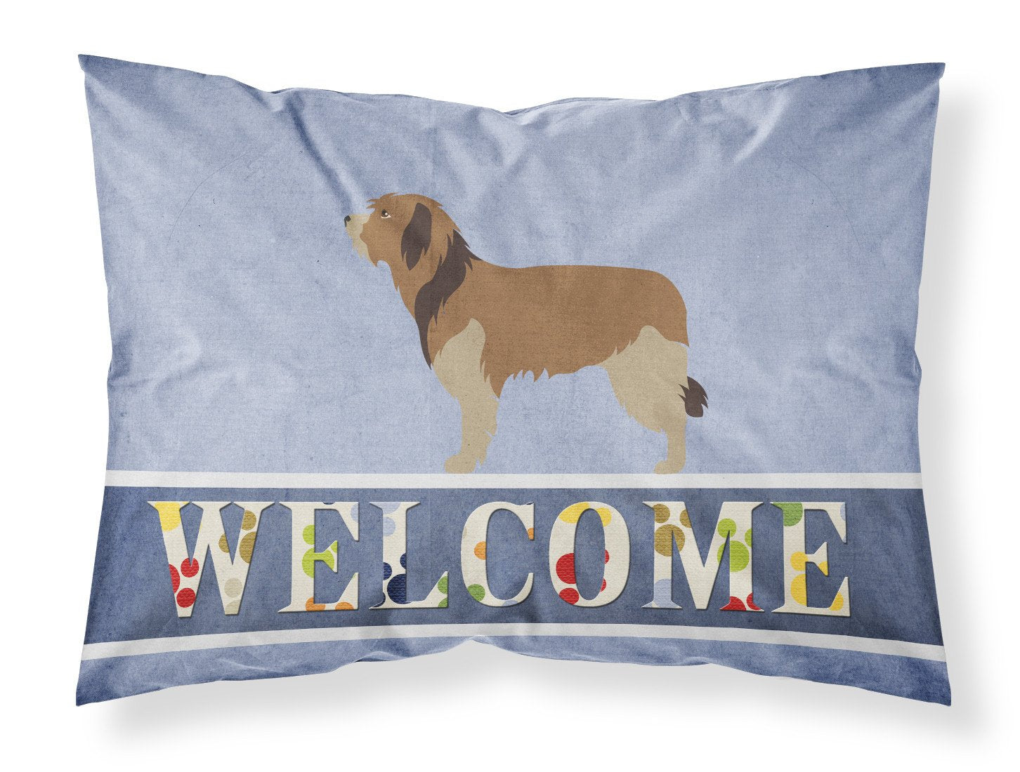 Catalan Sheepdog Welcome Standard Pillowcase Lightweight Super Soft Easy Care Decorative Artwork Pillowcase, Standard