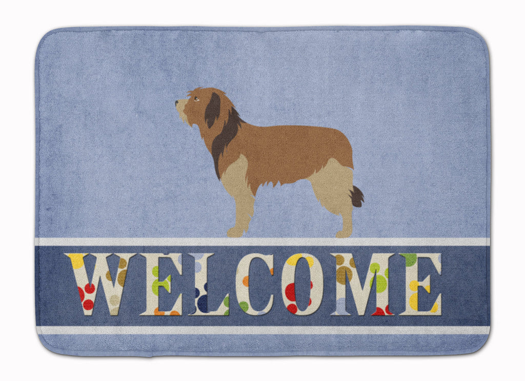 Catalan Sheepdog Welcome Memory Foam Kitchen Mat Machine Washable Anti-Fatigue Cushion Comfort Bath or Kitchen Rug